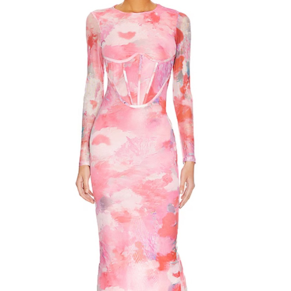 Revolve pink Long Sleeve Dress